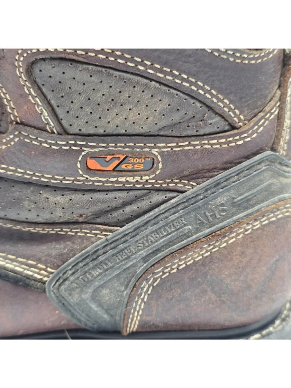 Thorogood VGS 300 GS Work Boots Mens 12 Brown Leather Safety Toe Slip Resistant